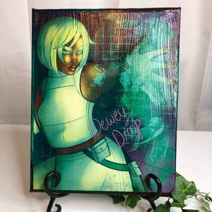Anime Print Neon Witch Maexena on Canvas 8 x 10 Sci-Fi Fantasy Illustration